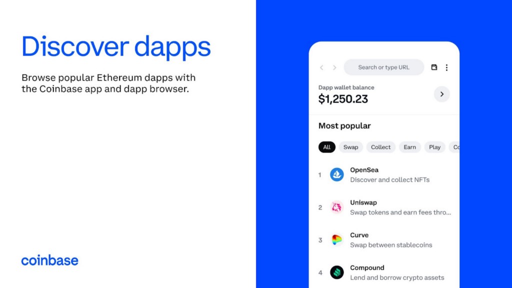 Access web3 with the Coinbase app